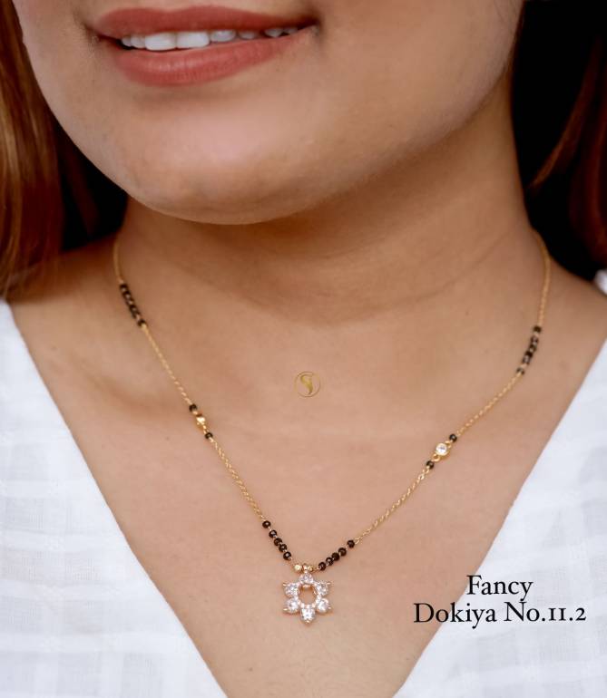 Designer Daily Wear Dokiya Mangalsutra 20 Wholesale Shop In Surat
